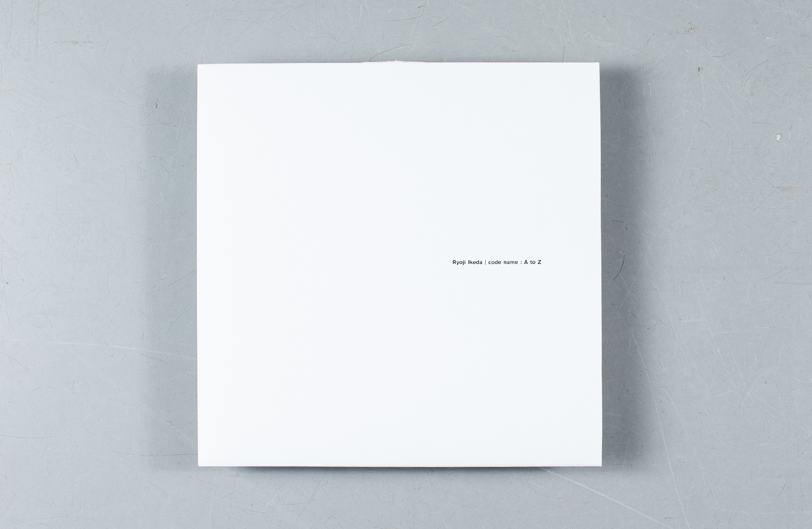 New Ryoji Ikeda project Code Name: A to Z released on clear vinyl