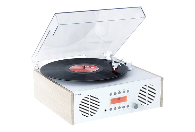 Music centre with sales turntable