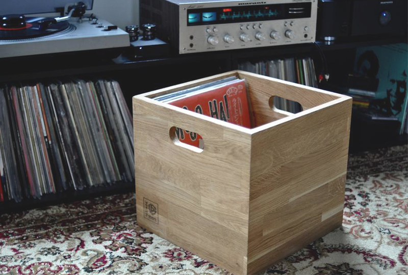 Vinyl Record Storage Cube Stackable Record Crate Record Player