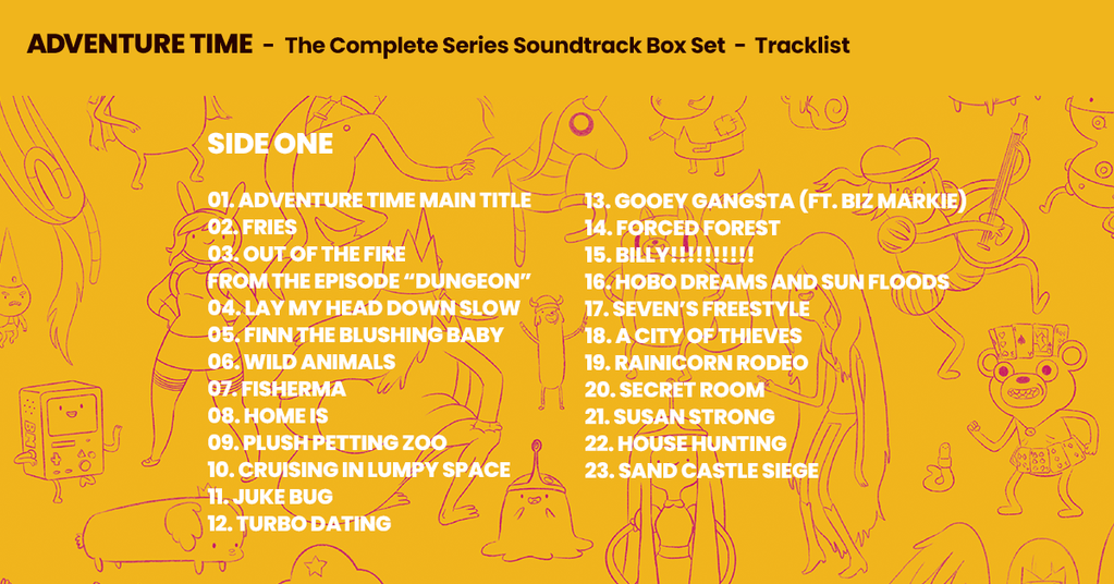 Adventure Time complete soundtrack collected in new quadruple vinyl box set