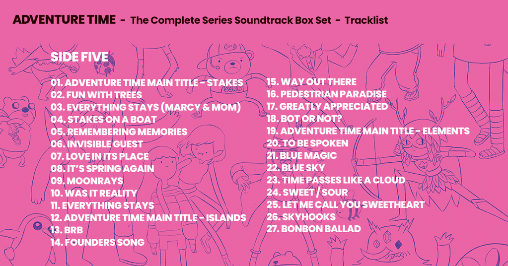 Adventure Time Complete Soundtrack Collected In New Quadruple Vinyl Box Set - adventure time dancing bug song roblox id