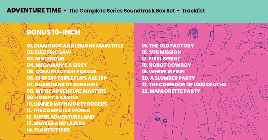 Adventure Time complete soundtrack collected in new quadruple vinyl box set