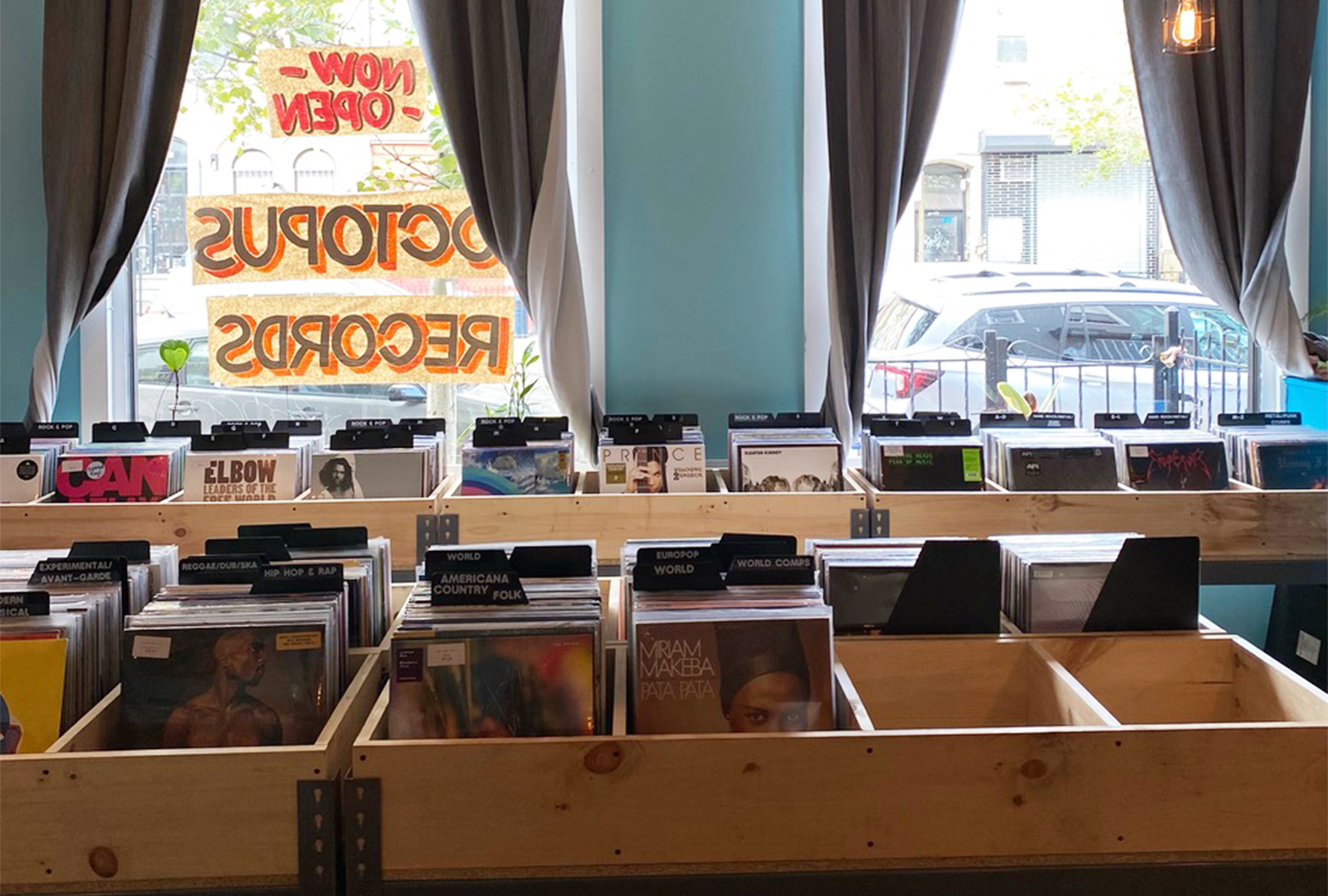 Records and vinyls music store