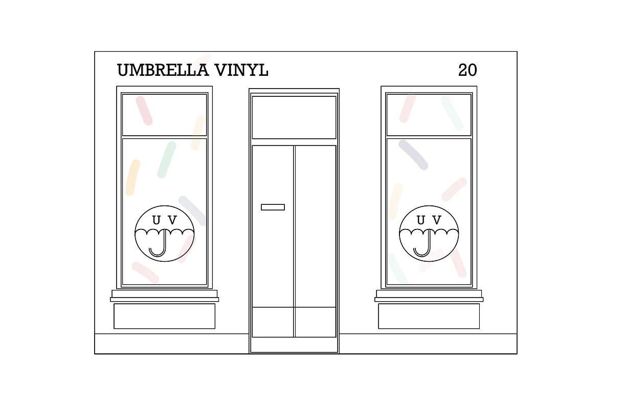umbrella vinyl record store